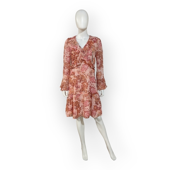 Julia Jordan Long Sleeve Pink Multi Tiered Dress, 4 - Picture 3 of 13